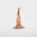 Castle Glassworks bell dab rig rose gold electroplated glass