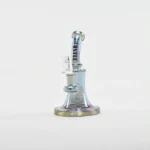 Castle Glassworks 8.5 inch bell dab rig iridescent electroplated glass